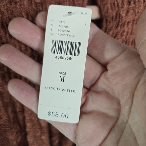 Anthropologie Deletta Amanna Rust Stretch Lace High Neck Blouse - Picture 6 of 15